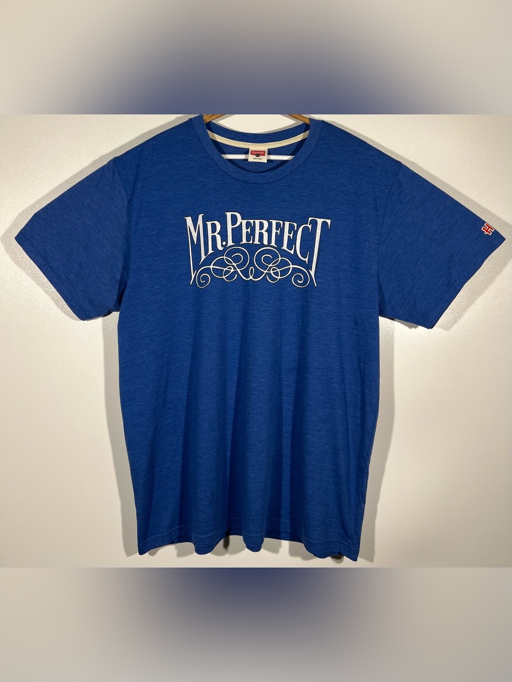 Homage Mr. Perfect T-Shirt Men’s 2XL WWF/WWE Legends Curt Hennig Wrestling Blue